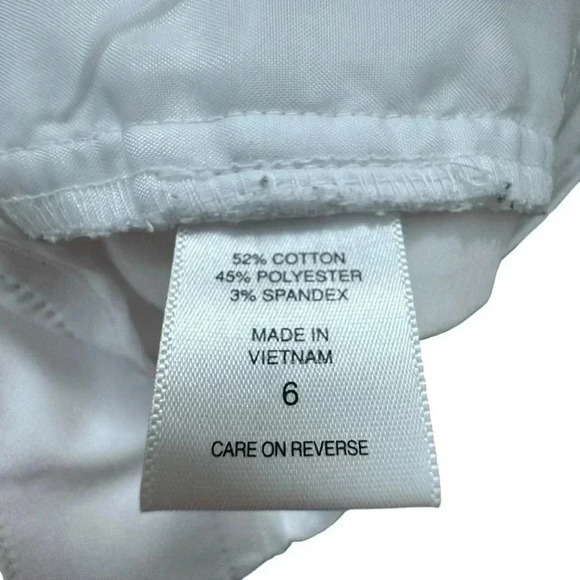 New York and Company Women's Size 6 White 3 quarter Capri Pants business causal - Picture 6 of 11